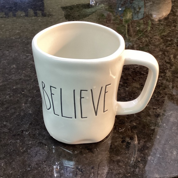 RAE Dunn Artisan Coffee Tea Mug BELIEVE - Picture 2 of 9